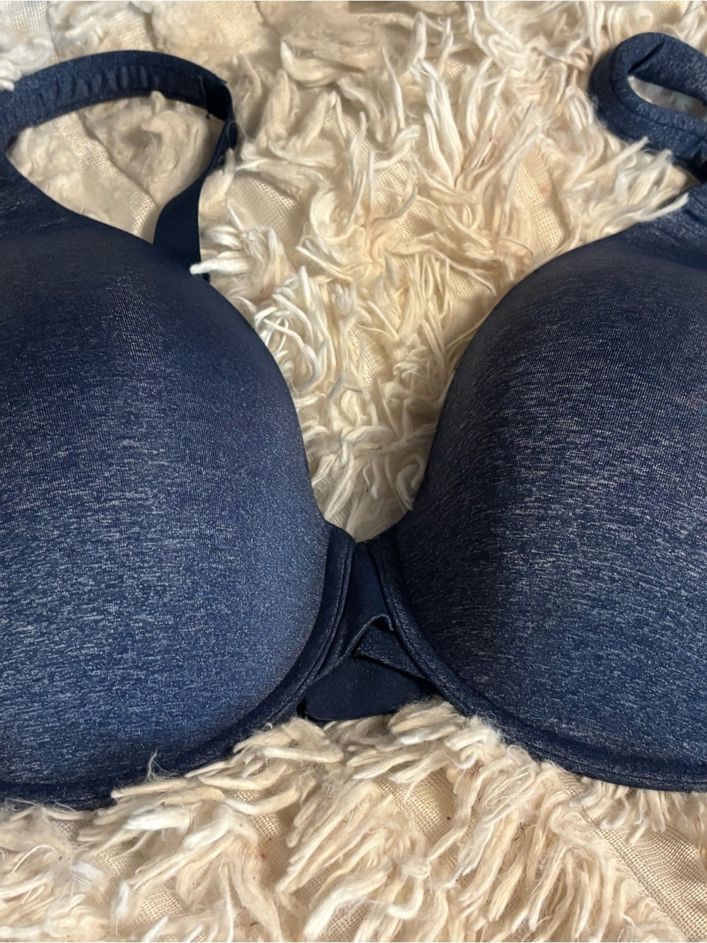 Ambrielle Navy Heather Padded Underwire Bra